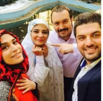 سلفی سام درخشانی مهمان کامبیز دیرباز و لیندا کیانی + عکس