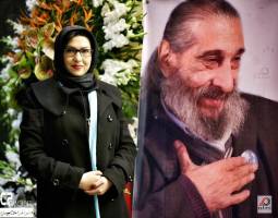 معصومه کریمی در مراسم اولین سالگرد انوشیروان ارجمند