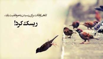 یک عکس نوشته جالب درباره قدرت ریسک کردن