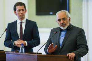 ظریف با وزیر خارجه اتریش دیدار کرد 
