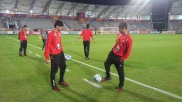 تمرین تیم امید با حضور خبرنگاران خارجی