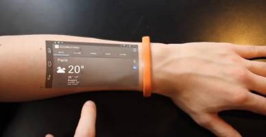 ایده رؤیایی سامسونگ: گوشی هوشمند نامرئی روی مچ دست شما