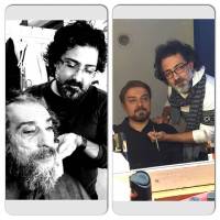 سلفی برزو ارجمند و پدر مرحومش زیر دستان گریمور!