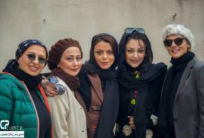 سلفی شقایق فراهانی و شبنم فرشادجو در پشت صحنه یک فیلم | بهمن 94