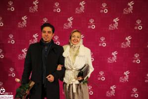 کتایون ریاحی و پسرش در مراسم افتتاحیه سی‌ و‌ چهارمین جشنواره فیلم فجر!