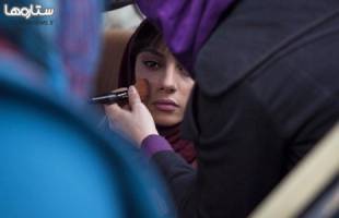 سلفی ترلان پروانه در حال گريم! + عكس