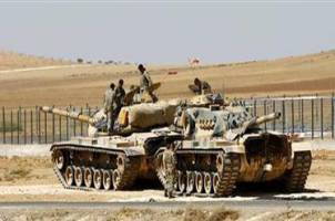انتقال تانک و تجهیزات زرهی به داخل خاک سوریه از طریق ترکیه