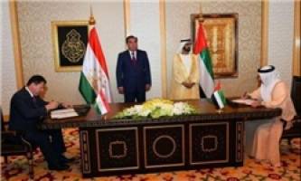 تاجیکستان و امارات 12 سند همکاری امضا کردند