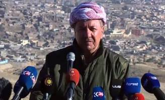 دیدار مسعود بارزانی و بان کی مون در اربیل