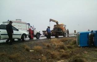 دو مصدوم در تصادف محور سرخس - مشهد