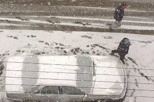 بارش برف و باران شهروندان اردبیلی را خانه‌نشین کرد