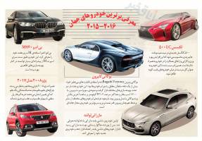 معرفی برترین خودرو های جهان در سال 2016-2015