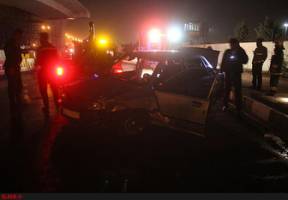 واژگونی خودرو در بزرگراه فتح