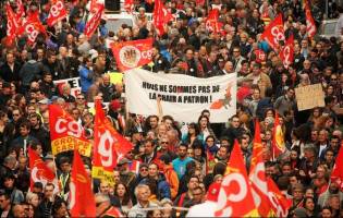 تظاهرات گسترده سراسری در فرانسه در اعتراض به اصلاحات کارگری