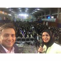 سلفی جالب نجمه جودکی و مجید اخشابی در همایش مخابرات! + عکس