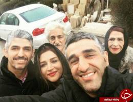 سلفی پژمان جمشیدی با خانواده+عکس