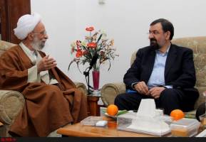 دیدار محسن رضایی با آیات مصباح یزدی و علوی گرگانی