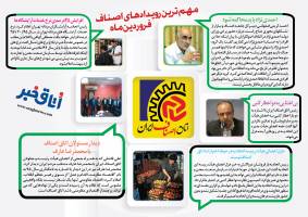 مهم ترین رویدادهای خبری حوزه اصناف در فروردین ماه