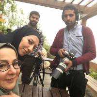 سلفی جدید لاله صبوری در پشته صحنه فیلمش! | فروردین 95