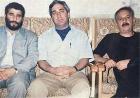 ابراهیم حاتمی‌کیا و مجید مجیدی در کنار مداح مشهور / عکس