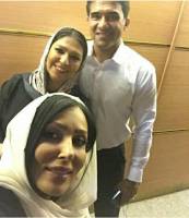 سلفی جالب پرستو صالحی در کنار احمدرضا عابدزاده و همسرش!