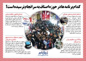 اینفوگرافی برنامه های محقق نشده در حوزه اصناف
