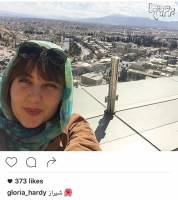 سلفی متفاوت گلوریا هاردی در شیراز! + عکس