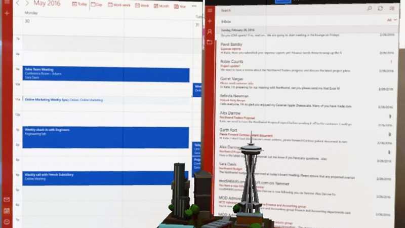 مایکروسافت سرویس های ایمیل Outlook و Calendar خود را به هولولنز می آورد
