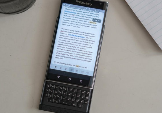 قیمت بلک‌بری Priv به ۳۷۵ دلار رسید