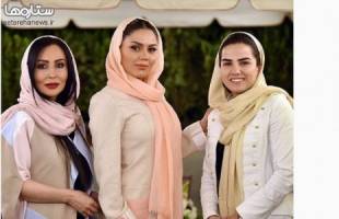 دوبازیگر زن در کنار بازیکن تیم فوتسال بانوان! + عکس