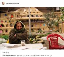 مرضیه برومند در کنار دکور شهر موشها! + عکس