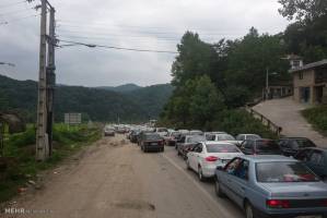  ترافیک نیمه سنگین در آزادراه کرج و مرزن آباد