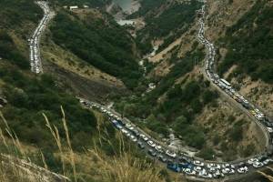 ترافیک نیمه سنگین در محور چالوس