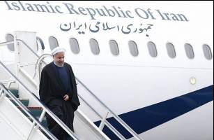 روحانی در راه باکو