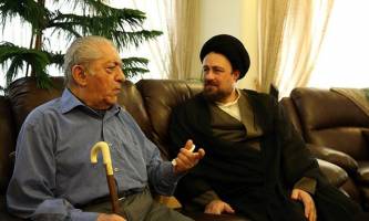 دیدار سیدحسن خمینی با عزت‌الله انتظامی