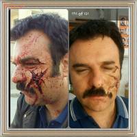 گریم فوق العاده مجید اسکندری بر روی چهره یک بازیگر! + عکس