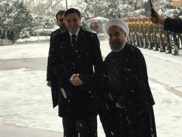 استقبال رسمی روحانی از رییس جمهوری اسلوونی