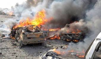 انفجار خودروی حامل زائران در محور همدان- ساوه