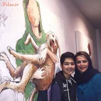 کمند امیرسلیمانی و پسرش در نمایشگاه نقاشی!