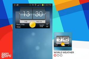 مشاهده وضعیت آب و هوا به صورت ویجت - زوم اپ