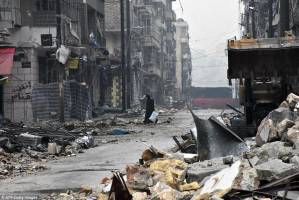 انفجار بمب کار گذاشته شده توسط تروریست‌ها در شرق حلب
