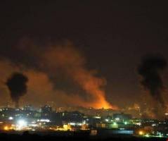 بمباران شدید رژیم صهیونیستی علیه مواضع مقاومت در غزه