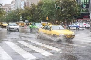 بارش باران آب رفت