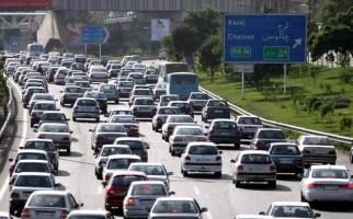 ترافیک سنگین آزادراه قزوین-کرج