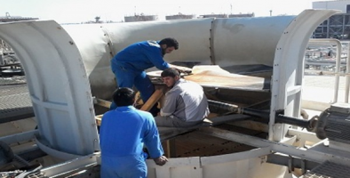 مراحل تعمیر برج خنک کاری