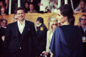 LOS ANGELES, CA - JANUARY 25: Actor Brad Pitt and actress Angelina Jolie arrive at the 15th Annual Screen Actors Guild Awards held at the Shrine Auditorium on January 25, 2009 in Los Angeles, California. (Photo by Frazer Harrison/Getty Images) *** Local Caption *** Brad Pitt;Angelina Jolie