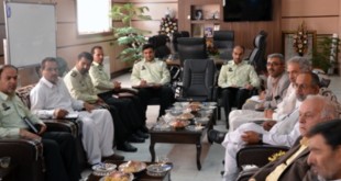 نشست اعضای اتاق بازرگانی زاهدان با فرمانده نیروی انتظامی