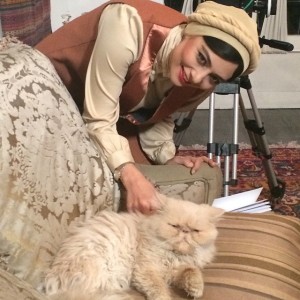یکتا ناصر و گربه اش