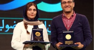 تصویر رامبد جوان و هنگامه قاضیانی پس ار دریافت مدال