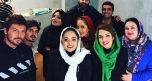 دانیال عبادی و نرگس محمدی در پشته صحنه فیلم «شب پدر»!